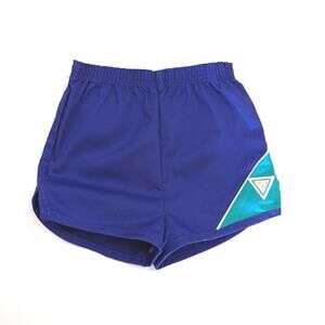 Vintage Wranglers Track Shorts Girls's Sz 7-8 Purple Colorblock 80s Basic